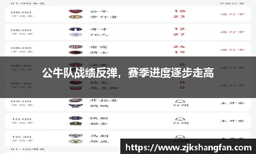 公牛队战绩反弹，赛季进度逐步走高